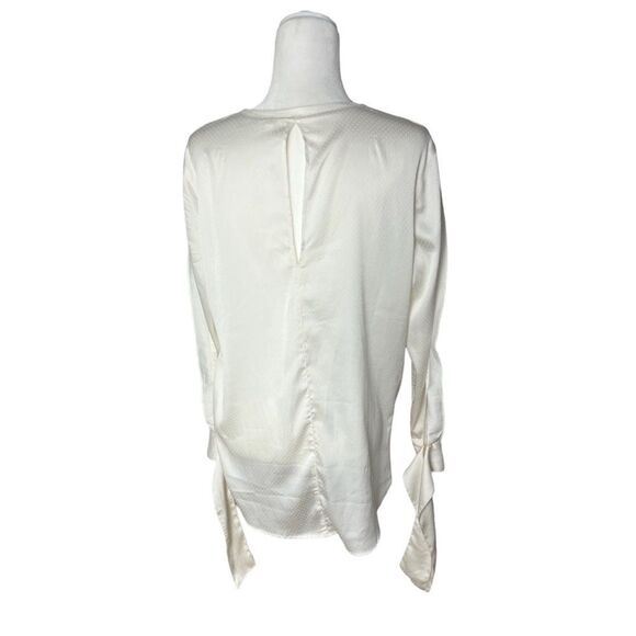Ivory Business Casual Tie Sleeve Blouse - Picture 7 of 10